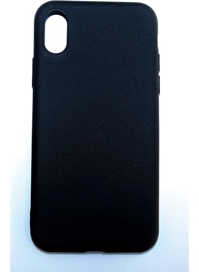 جراب خلفي رفيع للغاية متعدد الالوان من السيليكون الناعم والبولي يوريثين الحراري لموبايل ايفون X/XS (اسود) البعاد 14.03طول ,7 ستمتر العرض - Image 1