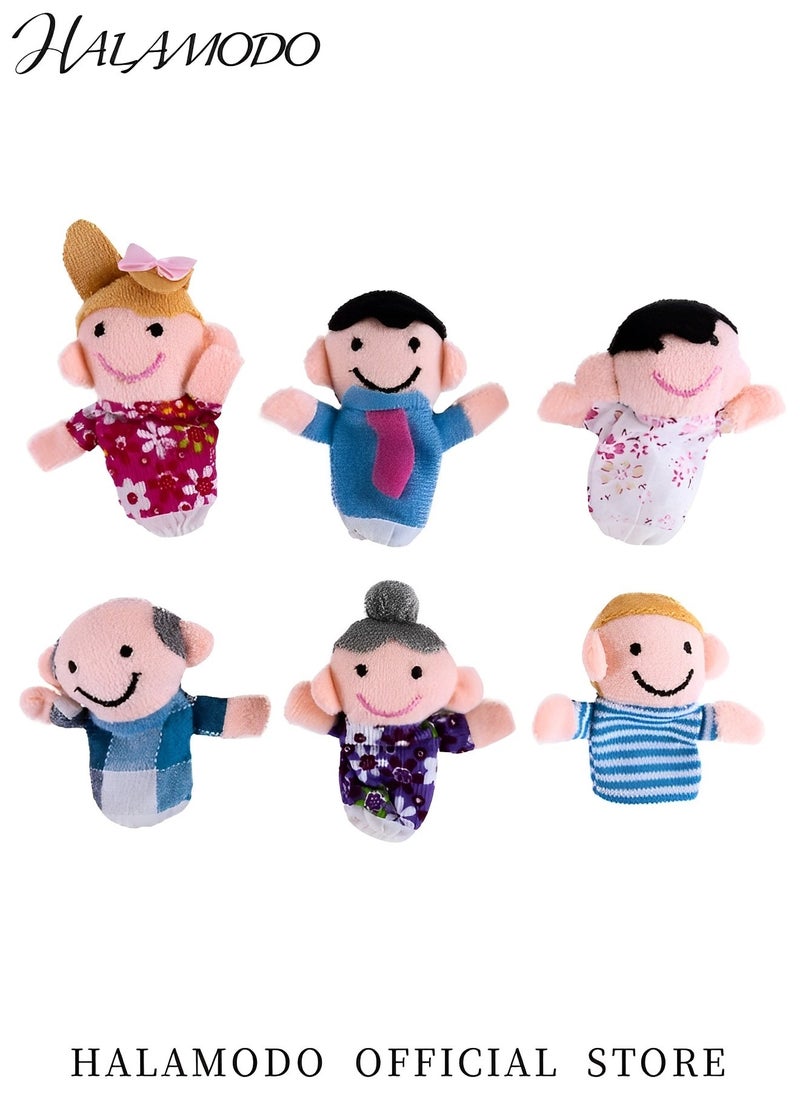 HALAMODO 6PCS Finger Puppets Set Soft Plush Animals Finger Puppet Toys Mini Figures Toy Assortment Ideal as Party Gifts or Stage Gadgets for Boys & Girls & Toddlers  - Image 2