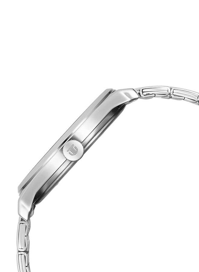 TITAN ساعة يد كواتز أنالوج بقرص رمادي وحزام من الفولاذ المقاوم للصدأ للرجال 1802Sm10 - Image 4