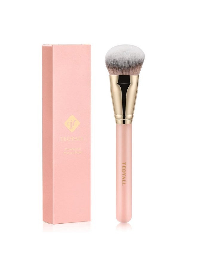TEOYALL Flat Angled Foundation Brush, Large Dense Synthetic Bristles Kabuki Brush For Base Makeup With Liquid Cream Powder - Image 1