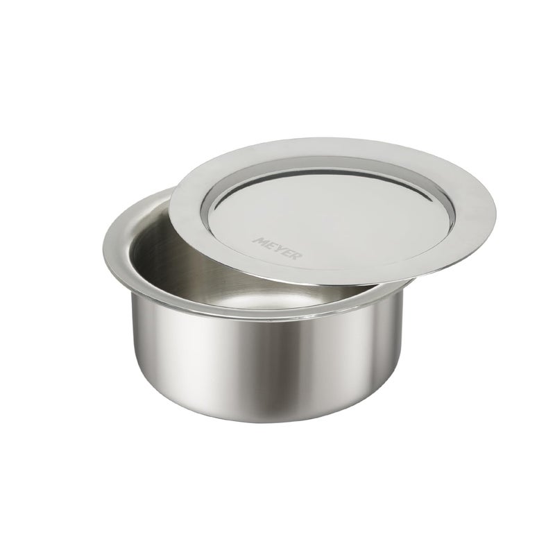 Meyer Triply Stainless Steel Tope with SS 304 Lid | Healthy, Non Toxic | Extended Grip | Bhagona | Tapeli | Patila | for Boiling Milk/Water | 20 CM/3.1 litres Capacity | 10 Year Warranty | Silver - Image 3