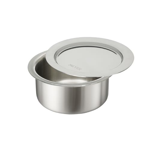 Meyer Triply Stainless Steel Tope with SS 304 Lid | Healthy, Non Toxic | Extended Grip | Bhagona | Tapeli | Patila | for Boiling Milk/Water | 20 CM/3.1 litres Capacity | 10 Year Warranty | Silver - Image 1