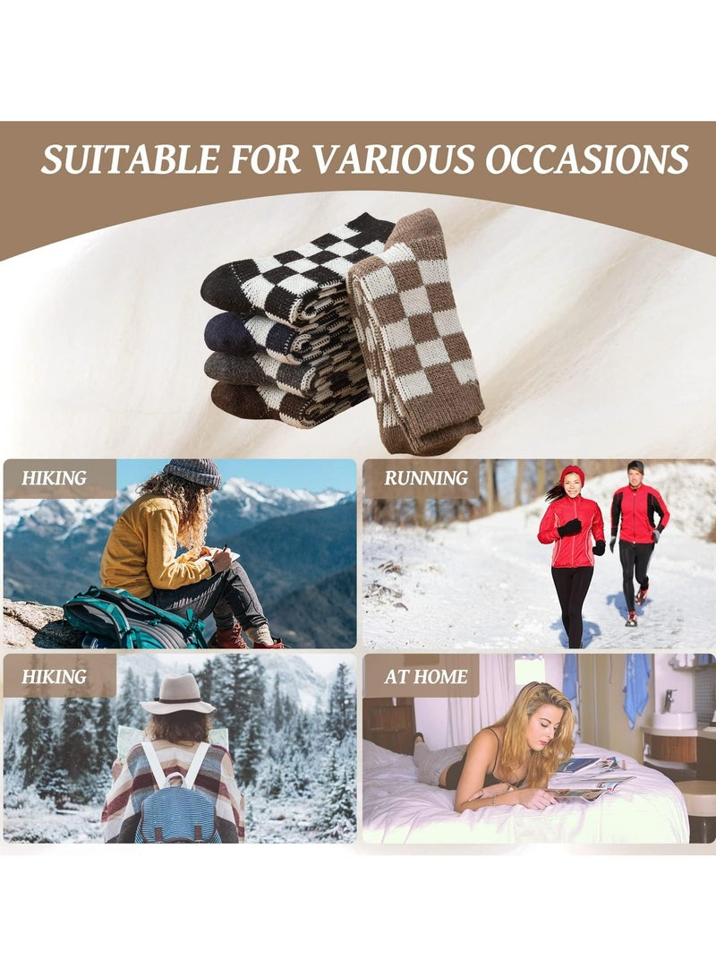 Men's Thermal Socks, 5 Pairs Thick Cotton Thermal Socks Men's Winter Soft Walking Hiking Socks Men's Heavyweight Comfort Boot Socks for Cold Weather - Image 5