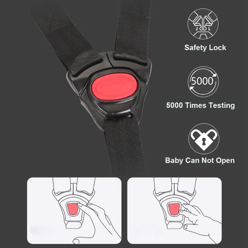 hi hibobi Infant Car Seat, Baby Basket for Sleeping, Portable Handheld Rocking Chair with Soft Material, Three-Point Harness, Suitable from 0 Months+, Black - Image 4
