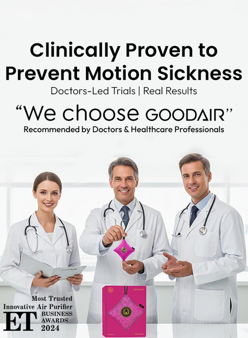 GOODAIR 2.0 Car Air Purifier | Non-electric | Stylish Pink | Clinically Proven | Tested & Certified to Absorb Toxic Gases | Advanced Impregnated Activated Carbon | 24/7 Air Purification - Image 4