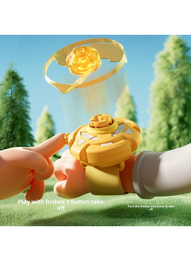 Watch Catapult Bracelet Rotating Frisbee Luminous Gyro Bamboo Dragonfly Toy Flying Saucer Kindergarten Prizes Stall Wholesale-Specifications:Watch Gyro-pink 】 - Image 4
