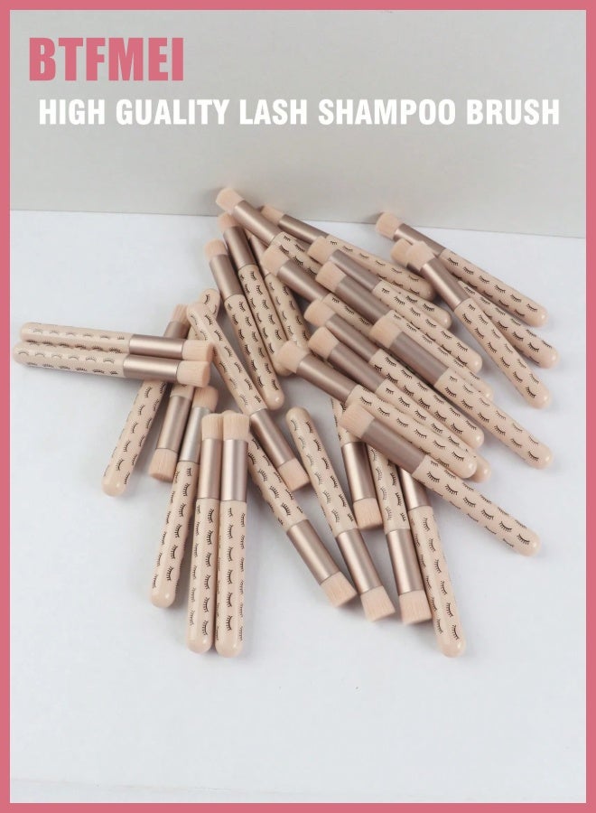 بتفمي 30 قطعة فرشاة تنظيف الرموش ، مجموعة فرش المكياج ، فرشاة تقشير الرؤوس السوداء ، فرشاة تنظيف مسام الأنف ، فرش شامبو الرموش بشعيرات صلبة اللون ، مناسبة لتنظيف الوجه - Image 4