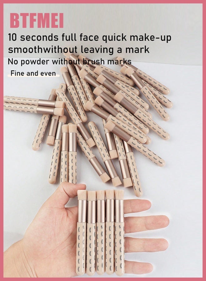 بتفمي 30 قطعة فرشاة تنظيف الرموش ، مجموعة فرش المكياج ، فرشاة تقشير الرؤوس السوداء ، فرشاة تنظيف مسام الأنف ، فرش شامبو الرموش بشعيرات صلبة اللون ، مناسبة لتنظيف الوجه - Image 3