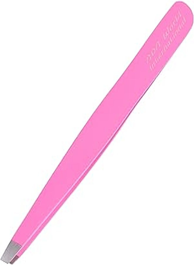 Generic Professional Tweezers Stainless Steel Precision Tweezer for Eyebrows Plucking, Ingrown Hair and Facial Hair Remover for Women and Men (Pink) 