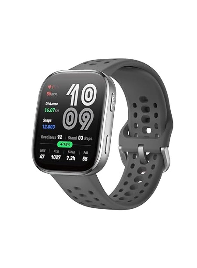 Bip 6 Smart Watch 46mm, 14 Day Battery, 1.97" AMOLED Display, GPS & Free Maps, AI, Bluetooth Call & Text, Health, Fitness & Sleep Tracker, 140+ Workout Modes, 5 ATM Water-Resistance Charcoal