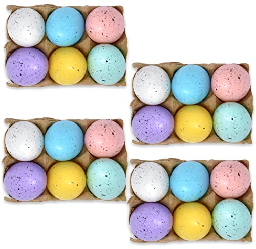 Gift Boutique Pastel Speckled Easter Eggs Set 6 Pack Decorative Faux Eggs Spring Decor Basket Fillers Farmhouse Easter Table Centerpiece Reusable Eggs - Image 3