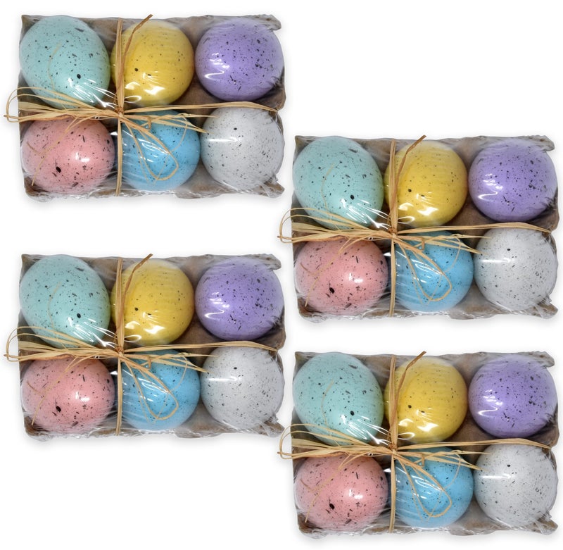Gift Boutique Pastel Speckled Easter Eggs Set 6 Pack Decorative Faux Eggs Spring Decor Basket Fillers Farmhouse Easter Table Centerpiece Reusable Eggs - Image 2