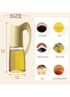 Olive Oil Dispenser Bottle-20oz 580ml Auto Flip Lid Glass Oil Bottle, Vinegar Condiment Storage Container with Scale, High Borosilicate Glass, Non-Drip Spout, Leakproof, for Kitchen Cooking - pzsku/ZF1371729E3AC317B0C8EZ/45/_/1719999693/92dad0fb-9eaf-482a-9ebb-9cb334944db1