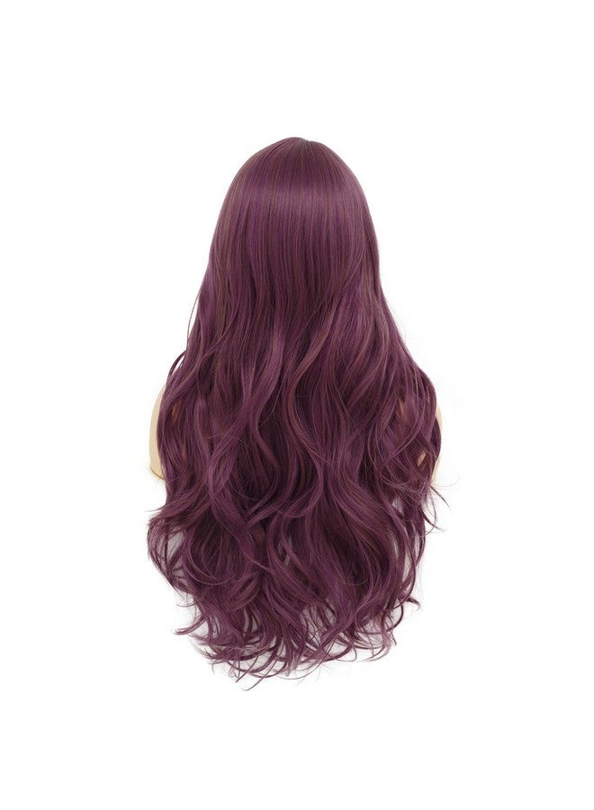 تسيسيس باروكات شعر مستعار مجعد ومموج بنفسجي للنساء من Tseses، شعر صناعي طويل لحفلات الهالوين، باروكات شعر مستعار طبيعية للإلهة - Image 5