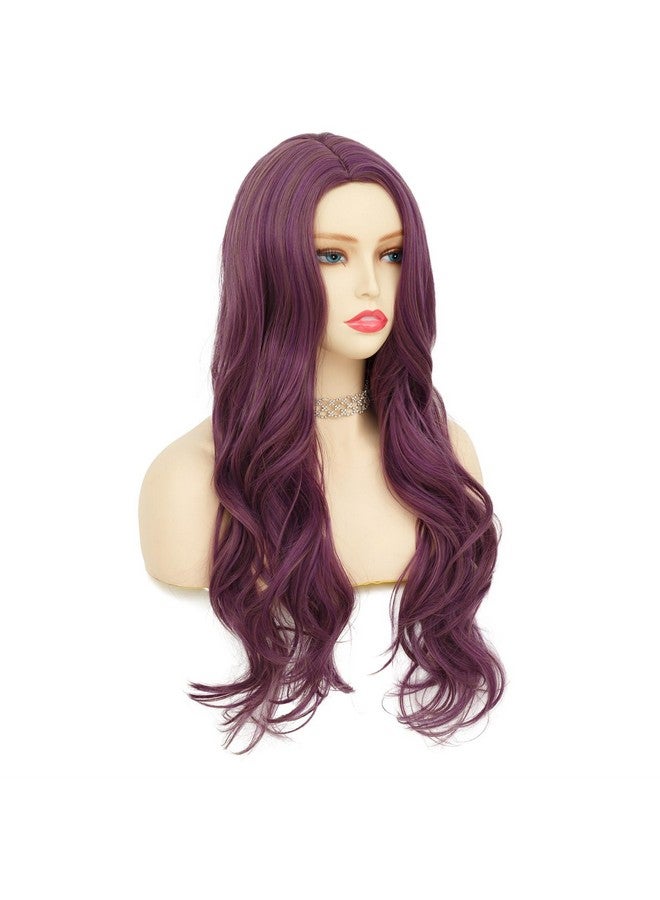 تسيسيس باروكات شعر مستعار مجعد ومموج بنفسجي للنساء من Tseses، شعر صناعي طويل لحفلات الهالوين، باروكات شعر مستعار طبيعية للإلهة - Image 4