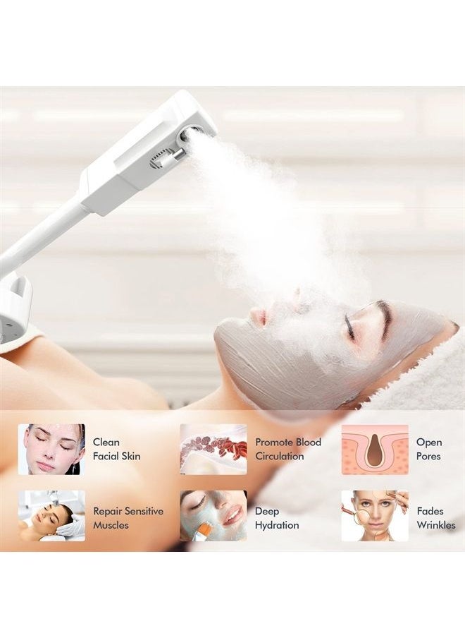 KINGSTEAM Professional Facial Steamer & Magnifying Lamp 2-in-1 Strong Steam Face Steamer with 3X Magnifying Lamp for Salon, Spa, Estheticians, Ozone Steamer for Flawless Skin