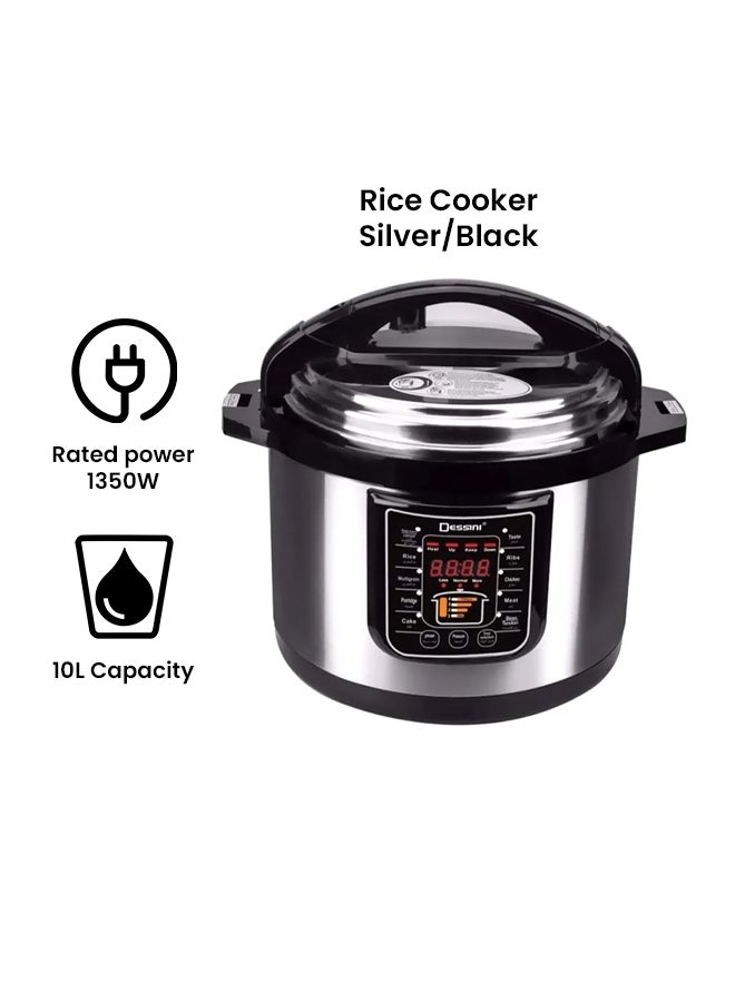 DESSINI Electric Pressure Cooker 10 L 1350 W 10 Silver/Black - Image 2