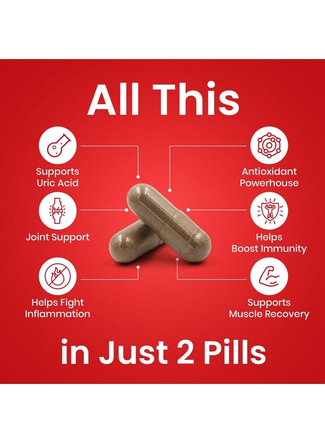 Nutriana 3 in 1 Tart Cherry Extract Capsules with Turmeric & Celery Seed for Uric Acid Flush Cleanse, Joint & Feet Support Pills, 60 Veggie Capsules Manufactured in USA - Image 3