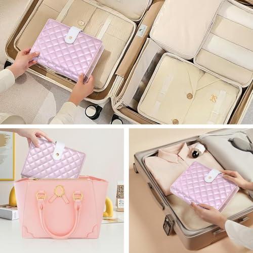KANISYA Travel Jewelry Organizer Case | Foldable Velvet Jewelry Storage Book with Clear Zipper Pouch, Compact Jewelry Holder for Rings, Necklaces, Earrings & Bracelets for Women & Girls - Image 4