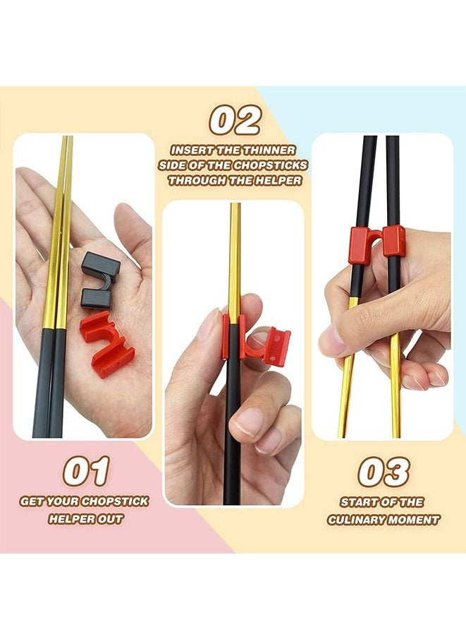 Muyixin - 12-Piece Reusable Kid Training Chopstick Helper for Kids Beginner Learner - Image 1