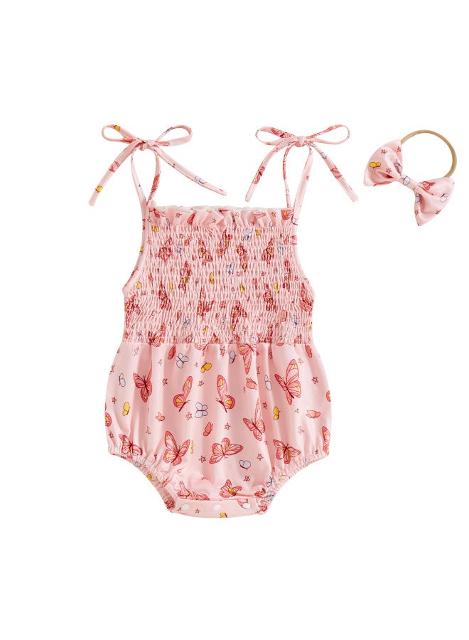 New Girls' Summer Sling Pink Butterfly Printed Harper Turban