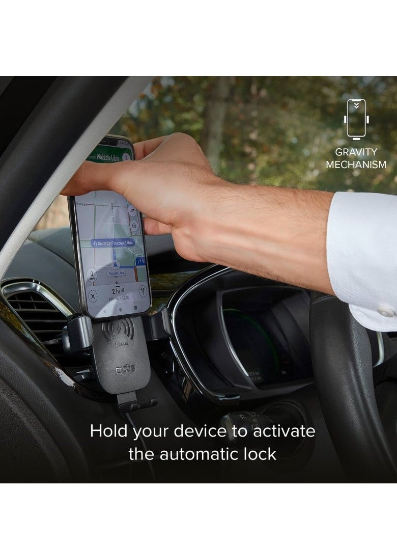 SBS - SBS Gravity Wireless Charger Car Holder, 10W Fast Charge - Image 1