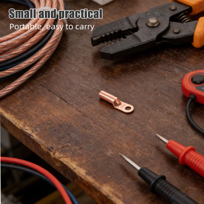 2 Pcs Copper Battery Terminal Lugs Ring Eyelets for Automotive Marine Home Appliance - Image 5