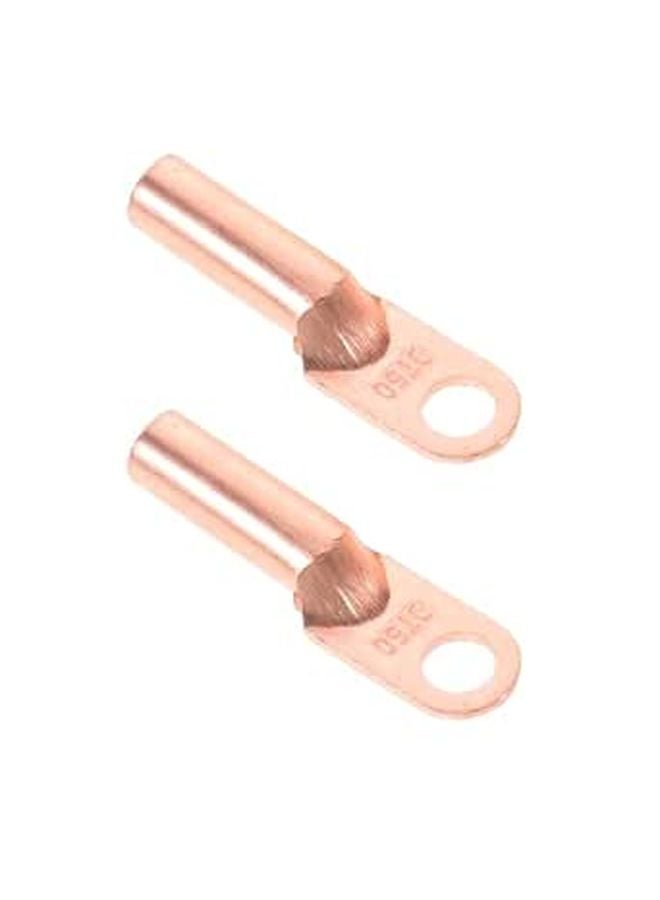 2 Pcs Copper Battery Terminal Lugs Ring Eyelets for Automotive Marine Home Appliance - Image 1