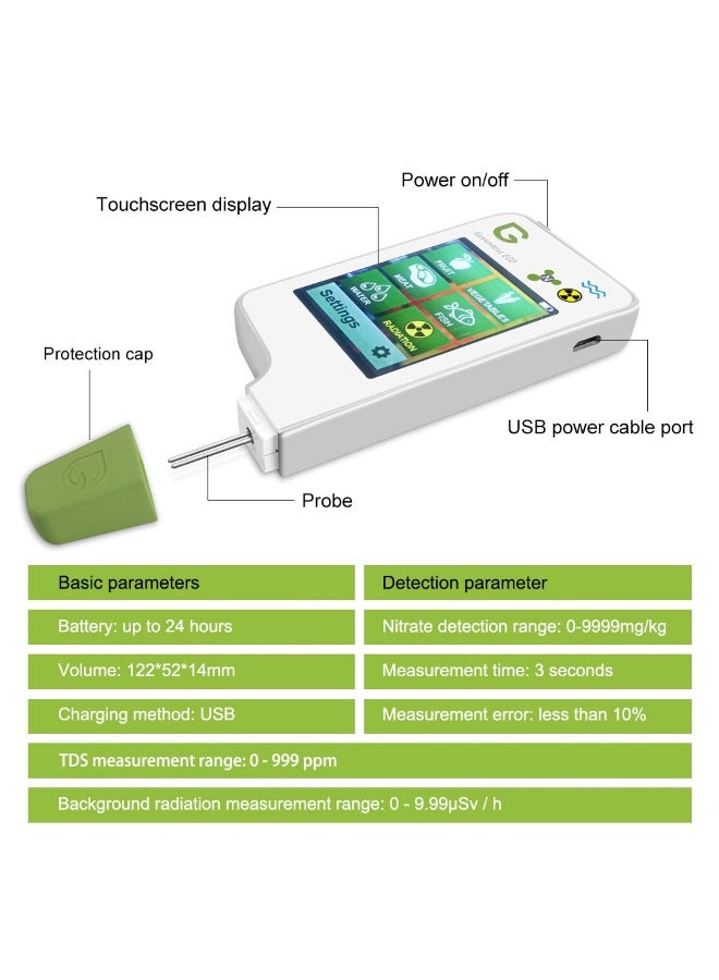 GREENTEST ECO 5F Digital Food Nitrate Tester concentration meter rapid analyzer Fruits/ vegetables - Image 4