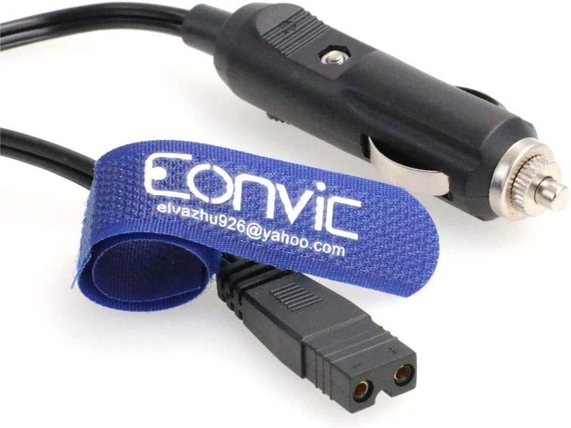 Eonvic 12V DC Cigarette Lighter Extension Cable,Mini Fridge Power Cord Car Auto Cooler Replacement Lead Cable for Car Cooler Box Mini Fridge Mobicool SAST KEMIN(3M) - Image 1