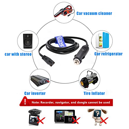 Eonvic 12V DC Cigarette Lighter Extension Cable,Mini Fridge Power Cord Car Auto Cooler Replacement Lead Cable for Car Cooler Box Mini Fridge Mobicool SAST KEMIN(3M) - Image 5