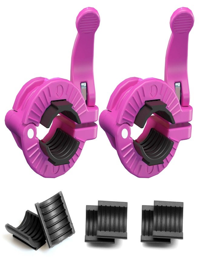 MAXRICH Barbell Clamp 1 inch Multiple Sizes & Adjustable Weight Clips for Barbell Quick Release Barbell Clips|Barbell Collar Bar Locks for Weight Lifting (Black 0.9-1.18inch), KL2-2 - Image 1