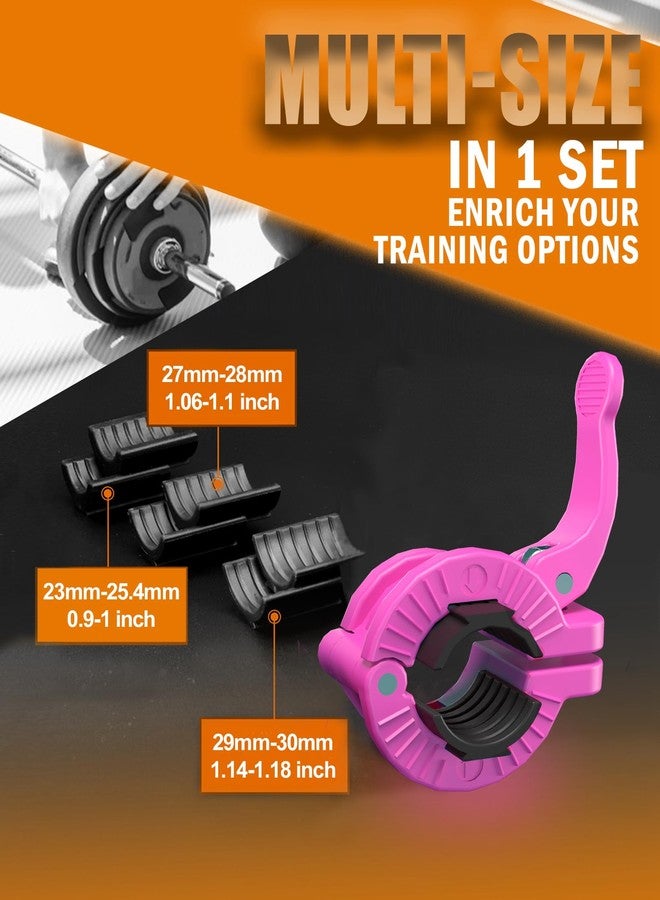 MAXRICH Barbell Clamp 1 inch Multiple Sizes & Adjustable Weight Clips for Barbell Quick Release Barbell Clips|Barbell Collar Bar Locks for Weight Lifting (Black 0.9-1.18inch), KL2-2 - Image 2