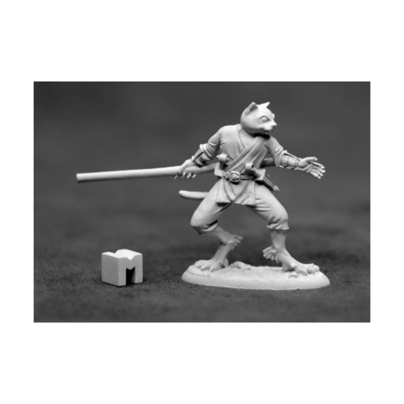 Reaper Miniatures Swiftpaw Catfolk Monk Miniature 25mm Heroic Scale Dark Heaven Legends - Image 2