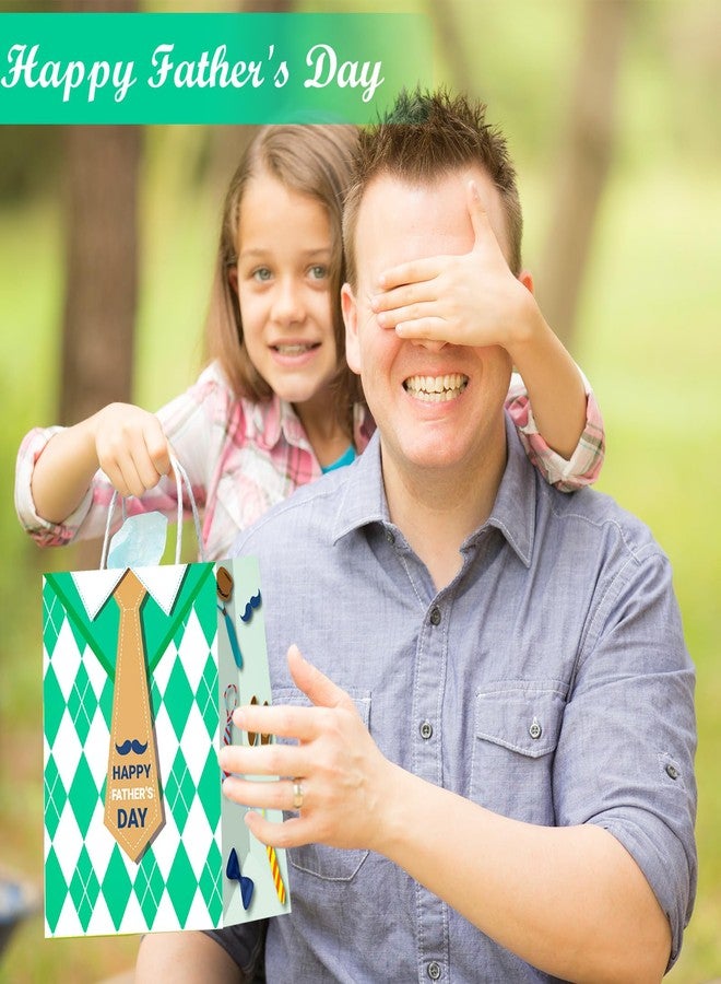 HOWAF 12pcs Father’s Day Gift Bags, Dad’s Day Party Favor Treat Bags for Fathers’ Day Party Supplies, I Love You Daddy Papa Paper Candy Bag, Feliz Dia Del Padre Goodie Bag with Tissue Paper - Image 5