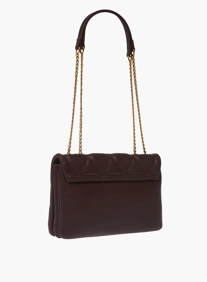 فلورا بيلا من شو إكسبرس Women Quilted Shoulder Bag with Button Closure and Chain Strap