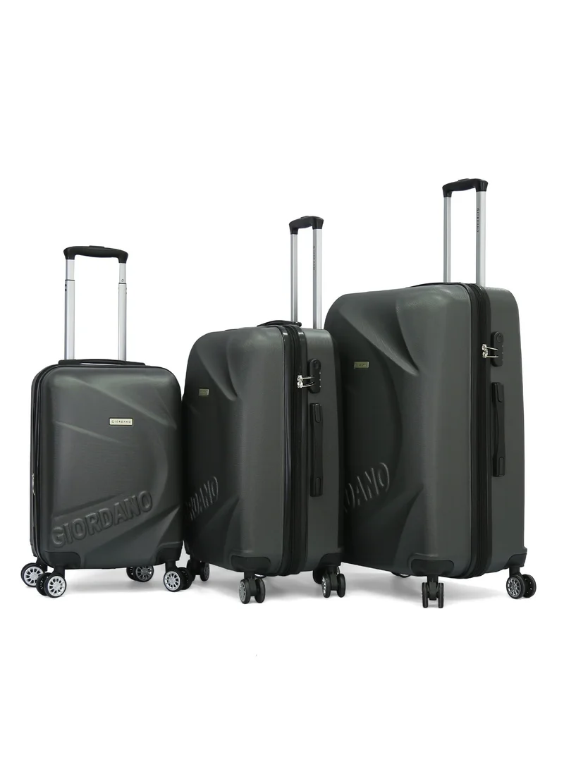 GIORDANO Giordano Trolley Hardside Luggage 3PCS Set ,Grey