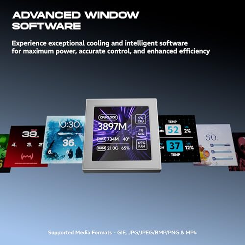 daWg L240AIO, 240Mm AIO Cooler, 3.4" IPS Detachable Type C Screen, Support Sockets - LGA 2066/ 115X/ 1200/1700/ 1851 & AM4/AM5, 2500 RPM Pump, ARGB Sync, PWM Fans, Braided Tubing (White),Desktop - Image 3