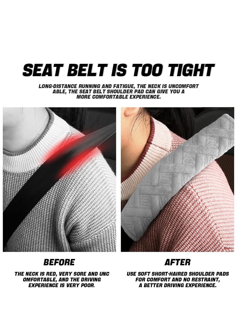 Generic 2 Pack Car Seat Belt Pads Cover, Universal Comfort Seatbelt Pad, Seat Belt Shoulder Strap Covers Harness Pad to Protect Neck and Shoulder from The Seat Belt Rubbing, Car Interior Accessories (Gray)  - Image 3