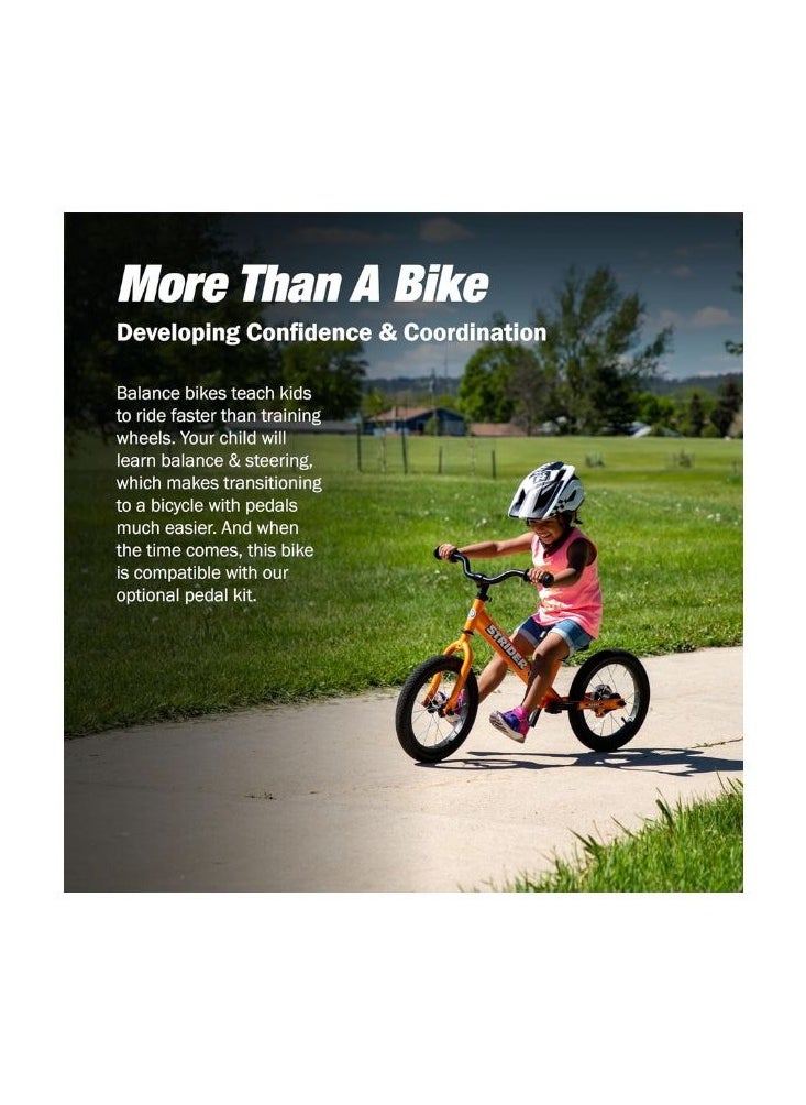 STRIDER Strider 14x Kids Balance Bike, No Pedal Training Bicycle, Lightweight Frame, Adjustable Seat and Handlebars, Optional Pedal Kit, for Children Ages 3 to 7 Years Old  Tangerine  - Image 3