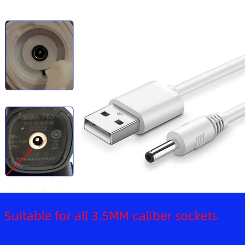 KOPBTBOY USB Charger Cable for Fairywill/Bitvae D2/R1/R2/S2/Electric Toothbrush, 7AM2M AM105/AM110 Sonic Electric Toothbrush, 3.5mm Port Charger - Image 4