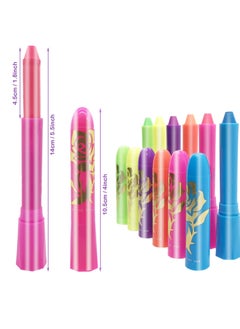 KASTWAVE Face Paint Crayons Glow, Glow in The Dark UV Face Paint Crayons, The Dark Body Painting Kit Under Black Light Makeup Non-Toxic for Party Supplies (6 Color)  - Image 2