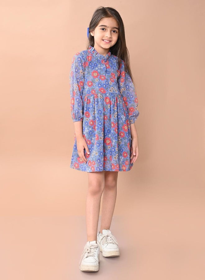 LILPICKS Floral Fit-and-Flare Dress - Image 5
