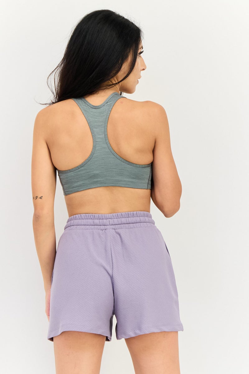 Nike Women Brand Logo Non-Padded Sports Bra, Grey - Image 3