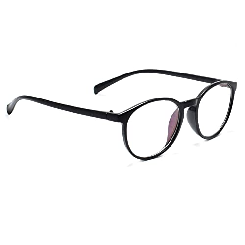Peter Jones Black Round Unisex Anti Glare Computer Glasses (AG2341B) - Image 2
