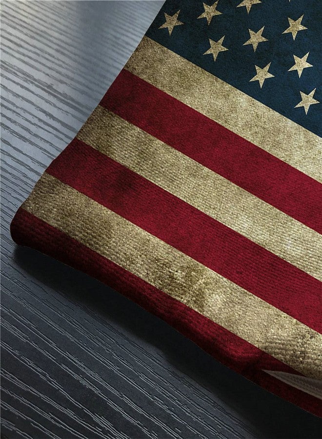 Smooffly Vintage American Flag Waist Lumbar Cotton Linen Throw Pillow case Cushion Cover for Sofa Home Decorative Oblong 12x20 Inches - Image 3