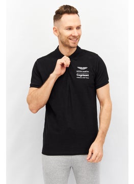 Aston Martin Men Sportswear Fit Short Sleeve Polo Shirt, Black  - Image 1