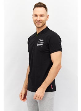 Aston Martin Men Sportswear Fit Short Sleeve Polo Shirt, Black  - Image 2