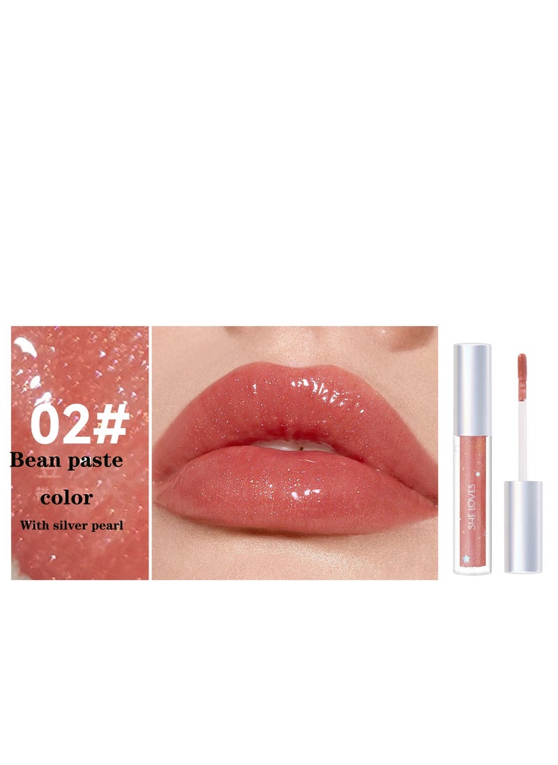 She Loves - Precious Mirror with Subtle Shimmer Glass Round Tube Pearlescent Lip Color - Image 1