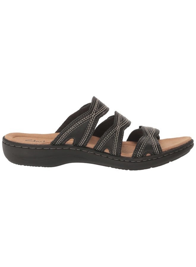 clarks Women's Laurieann Ayla Flat Sandal, Black Leather, 37 EU - Image 2